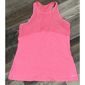 Lorna Jane Activewear Womens Size M Pink Sleeveless Net Mesh Racerback Tank